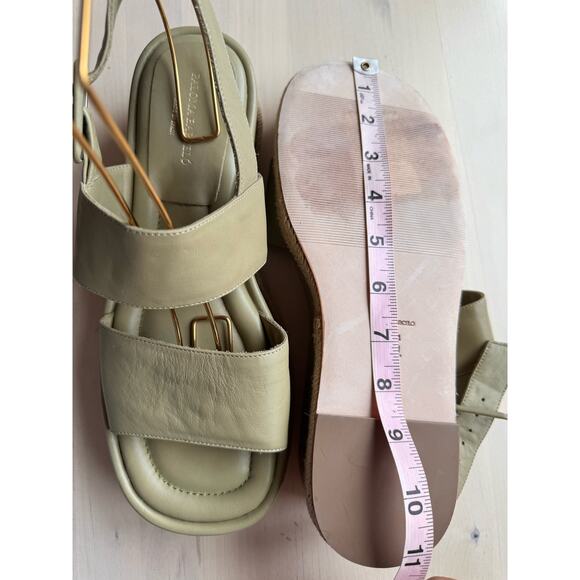 Paloma Barceló Adeline Sandal in Salvia/ olive green  size 40/ US 9.5 - Picture 6 of 14